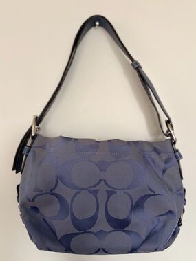 Vintage Coach|| East West Shoulder Bag in Periwinkle Blue Y2K F15068